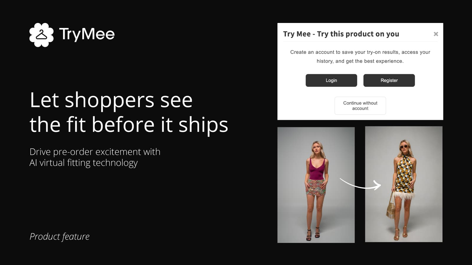 Fashion model showcasing virtual try-on